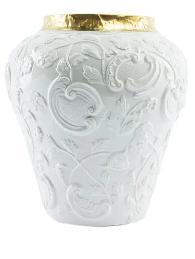 Villari Small Taormina Porcelain Vase (25cm) In White