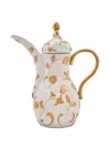 Villari Taormina Dallah Floral Coffee Pot (34cm X 28cm) In White