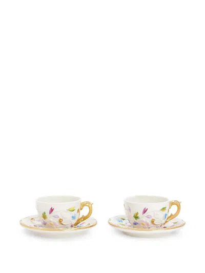 Villari Taormina Gold-accent Tea Cup (0,2l) In Multi