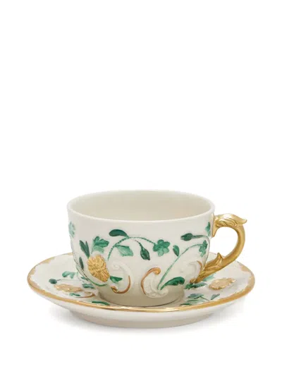 Villari Taormina Tea Cup & Saucer (200ml) In White