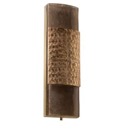 Pre-owned Villari The Wall 2-light Gray And Golden Sconce