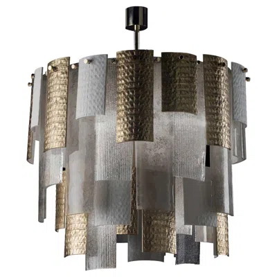 Pre-owned Villari The Wall Medium Short Chandelier In Transparent