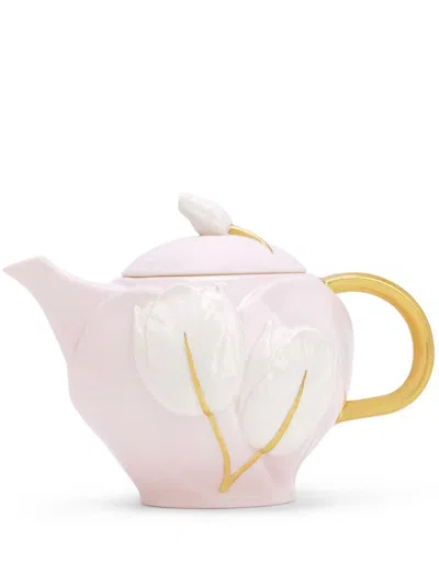 Villari Tulip Teapot In Rosa