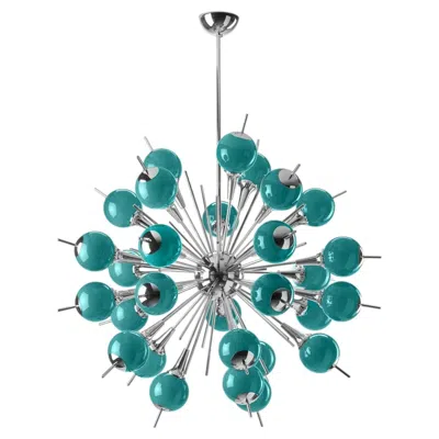 Pre-owned Villari Vega Large Turquoise Chandelie In Blue