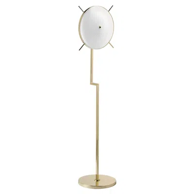 Pre-owned Villari Venusia 2-light Floor Lamp In Sand