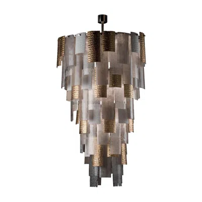 Pre-owned Villari Wall Large 12-light Chandelier In Transparent