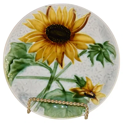 Pre-owned Villeroy & Boch 19th Century Villeroy And Boch Sunflower Plate In Sand