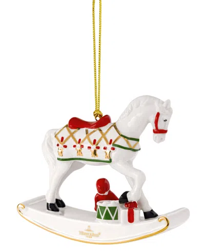 Villeroy & Boch 2025 Christmas Classics Annual Rocking Horse Ornament In White