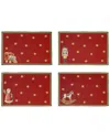 Villeroy & Boch 2025 Toy's Delight Anniversary Placemats, Set Of 4 In Red