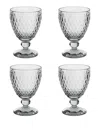 Villeroy & Boch Acqua Boston Stemmed Glasses (set Of Four) In Gray