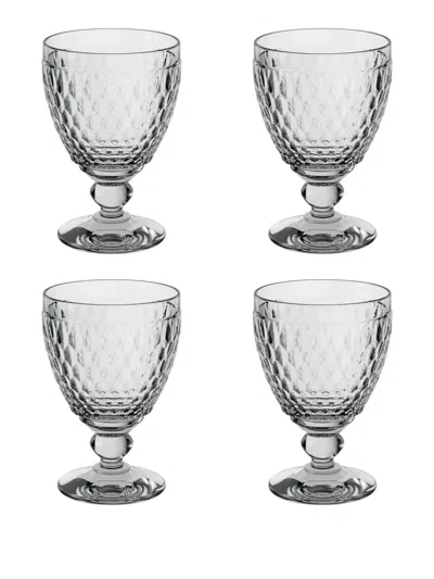 Villeroy & Boch Acqua Boston Stemmed Glasses (set Of Four) In Gray