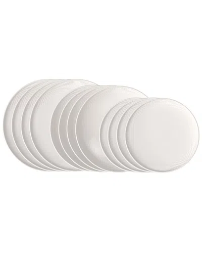 Villeroy & Boch Afina 12pc Dinnerware Set In White