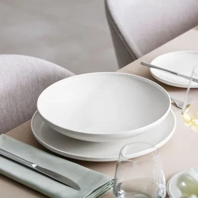 Villeroy & Boch Afina Medium Sized Bowl For Salads And Pasta, Premium Porcelain, Made In Germany, Dishwasher And Mic In White