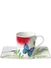 Villeroy & Boch Amazonia Porcelain Espresso Cups And Saucers (set Of 6) In White