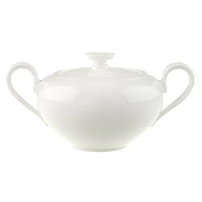 Villeroy & Boch Anmut Covered Sugar Bowl In White