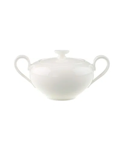 Villeroy & Boch Anmut Covered Sugar Bowl In White