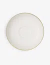Villeroy & Boch Anmut Gold Bone-porcelain Espresso Cup Saucer 12cm In White