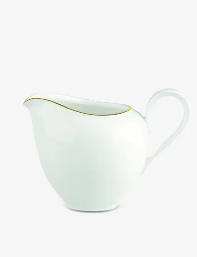Villeroy & Boch Anmut Gold Bone-porcelain Milk Jug 210ml In White