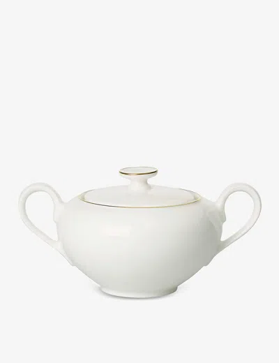 Villeroy & Boch Anmut Gold Bone-porcelain Sugar Bowl 350ml In White