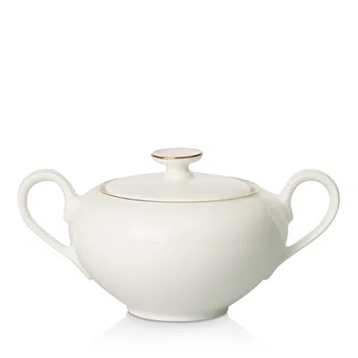 Villeroy & Boch Anmut Gold Covered Sugar In Ivory