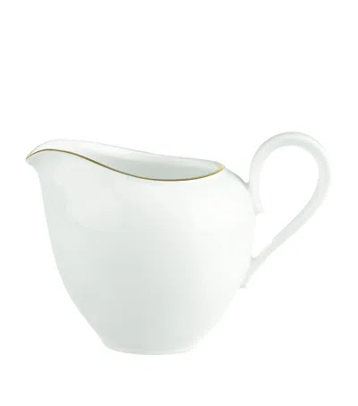 Villeroy & Boch Anmut Gold Cream Jug In White