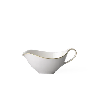 Villeroy & Boch Anmut Gold Gravy Boat In White