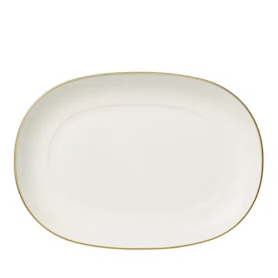 VILLEROY & BOCH ANMUT GOLD PICKLE DISH / GRAVY STAND