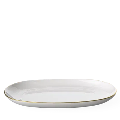 Villeroy & Boch Anmut Gold Pickle Dish/gravy Stand In White
