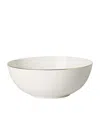 Villeroy & Boch Anmut Gold Bone-porcelain Salad Bowl 22.6cm In White