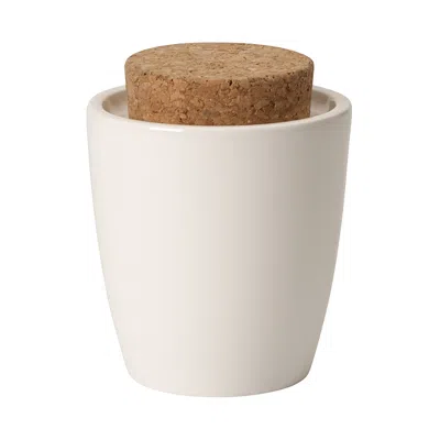 Villeroy & Boch Artesano Covered Sugar Canister In White