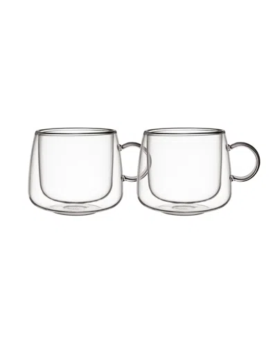 VILLEROY & BOCH ARTESANO HOT COLD BEVERAGES LARGE INSULATED COFFEE GLASS, SET OF 2