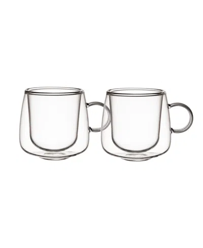 VILLEROY & BOCH ARTESANO HOT COLD BEVERAGES SMALL INSULATED ESPRESSO GLASS, SET OF 2