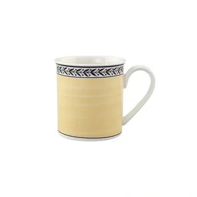 Villeroy & Boch Audun 10 Oz. Fleur Mug In Black;yellow