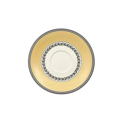Villeroy & Boch Audun Ferme 7" Breakfast Cup Saucer In Gray;yellow