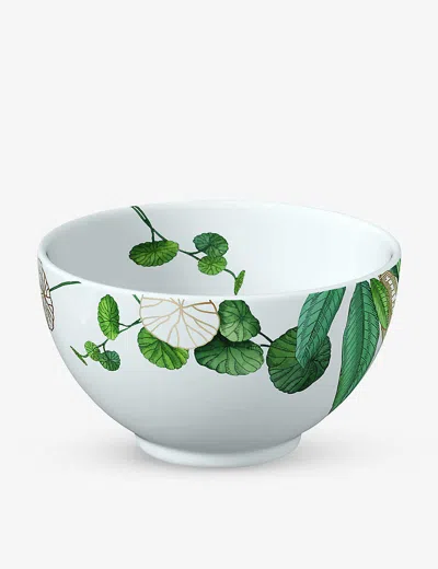Villeroy & Boch Avarua Leaf-print Porcelain Rice Bowl 11.3cm