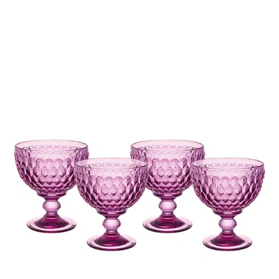 Villeroy & Boch Boston Champagne/dessert Bowls, Set Of 4 In Purple