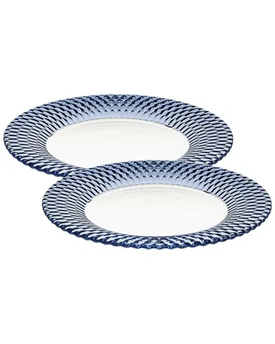 Villeroy & Boch Boston Colored Buffet Plates (set Of 2) In Blue