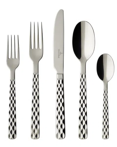 Villeroy & Boch Boston Cutlery 5 Piece Place Setting Flatware In Silver