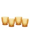 Villeroy & Boch Boston Double Old Fashioned Glasses, Set Of 4 In Saffron