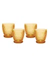 Villeroy & Boch Boston Double Old Fashioned Glasses, Set Of 4 In Saffron
