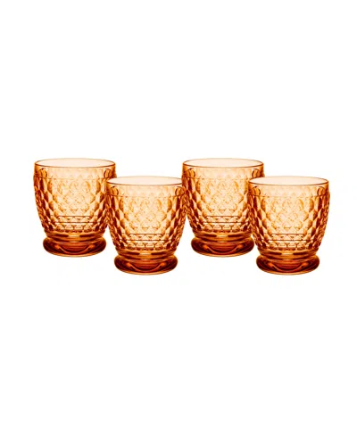 Villeroy & Boch Boston Double Old-fashioned Set Of 4 In Apricot