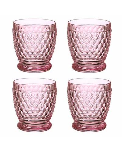 Villeroy & Boch Boston Double Old-fashioned Set Of 4 In Rose