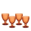 Villeroy & Boch Boston Goblets, Set Of 4 In Apricot