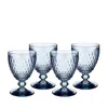 Villeroy & Boch Boston Goblet, Set Of 4 In Blue