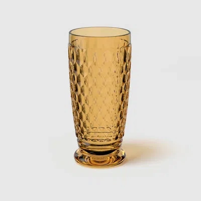 Villeroy & Boch Boston Highball Glass, 13.5 Oz, Crystal Glass For Cocktails, Dishwasher-safe In Yellow