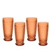 Villeroy & Boch Boston Highball Glasses, Set Of 4 In Apricot