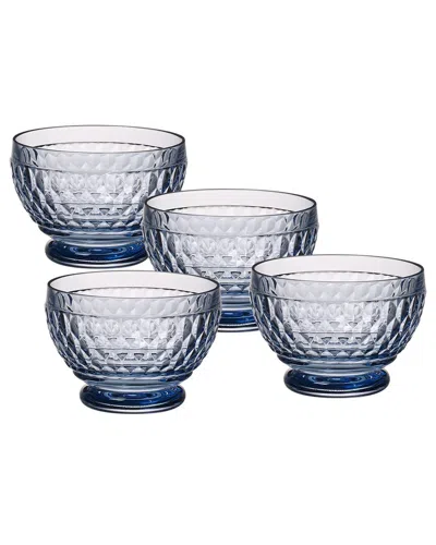 Villeroy & Boch Boston Individual Bowls (set Of 4) In Blue