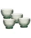 Villeroy & Boch Boston Individual Bowls (set Of 4) In Green