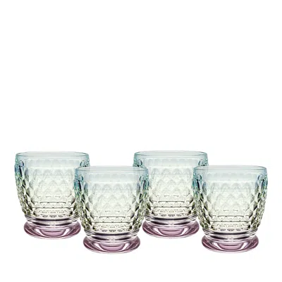 Villeroy & Boch Boston Pearl Crystal Double Old Fashioned Glasses, Set Of 4 In Multi
