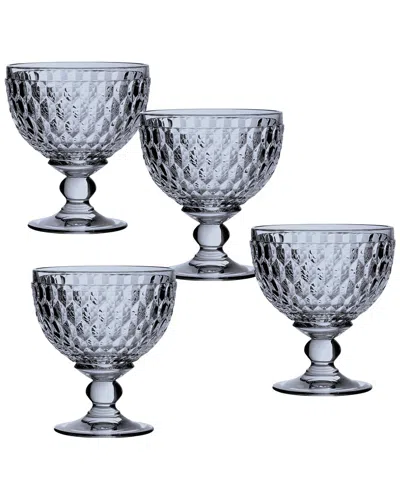 Villeroy & Boch Boston Set Of 4 Colored Champagne / Dessert Bowls In Blue